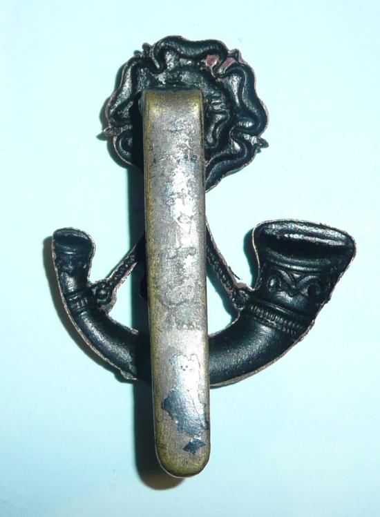 6th Rifles (Territorial) Battalion The Kings Liverpool Regiment Blackened Brass Cap badge