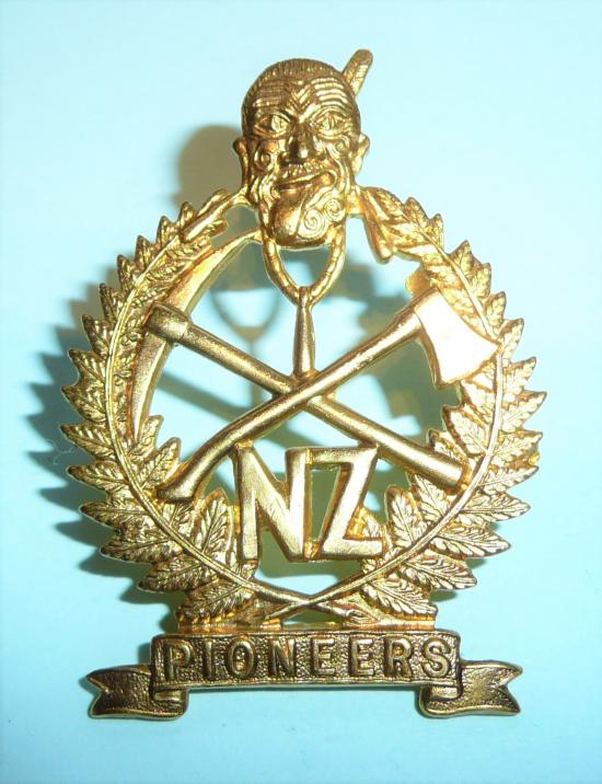 WW1 New Zealand Maori Pioneer Battalion Cap Badge - Gaunt Tablet