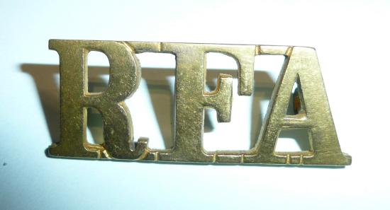 RFA Royal Field Artillery Brass Shoulder Title