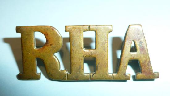 RHA Royal Horse Artillery Brass Shoulder Title