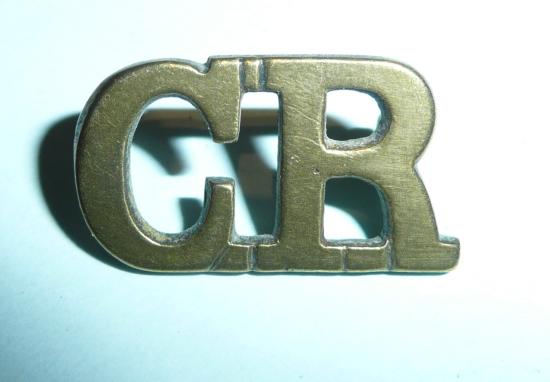 WW1 CR Connaught Rangers Brass Shoulder Title as worn on the Great Coat
