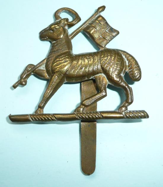 Queens Regiment / 22nd & 24th London Battalions (The Queen's) Other Ranks Large Pattern Brass Cap Badge