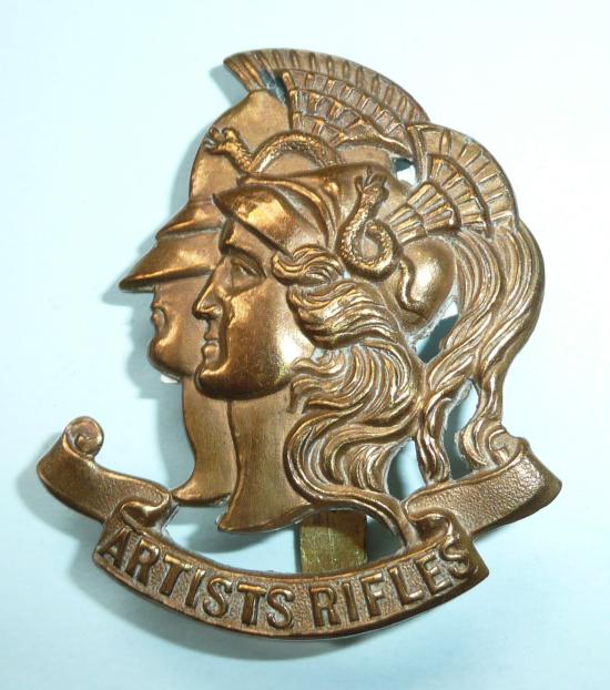 28th Battalion The London Regiment - The Artist Rifles Brass Cap Badge