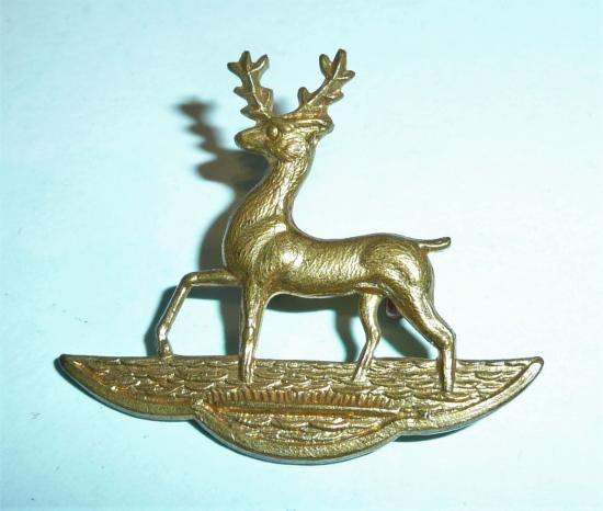 Hertfordshire (Herts) Yeomanry Gilding Metal Collar Badge, left facing