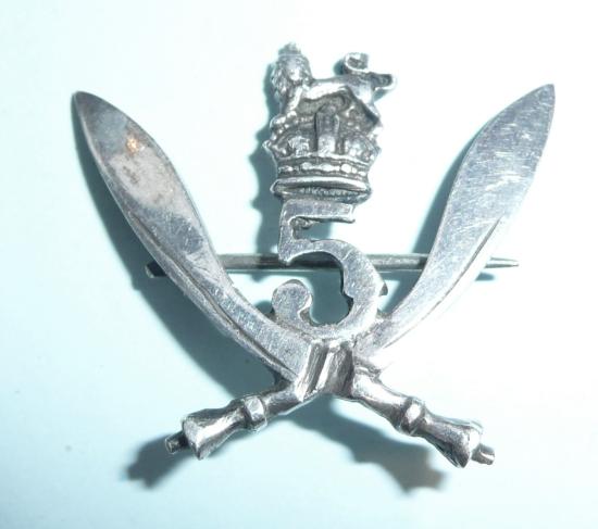 5th Royal Gurkha Rifles Officer's Silver Cap Badge, 1927 - 1947