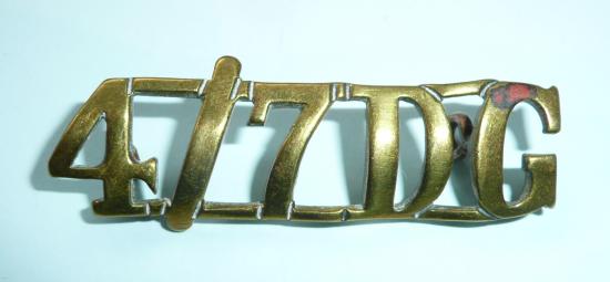4th / 7th Dragoon Guards Other Ranks Brass Shoulder Title
