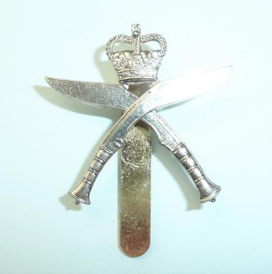 Royal Gurkha Rifles White Metal Cap Badge