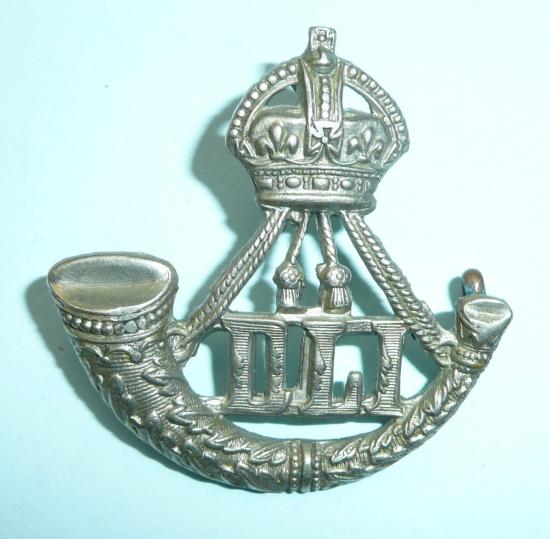 Durham Light Infantry ( DLI ) Officer 's White Metal Cap Badge - Ludlow