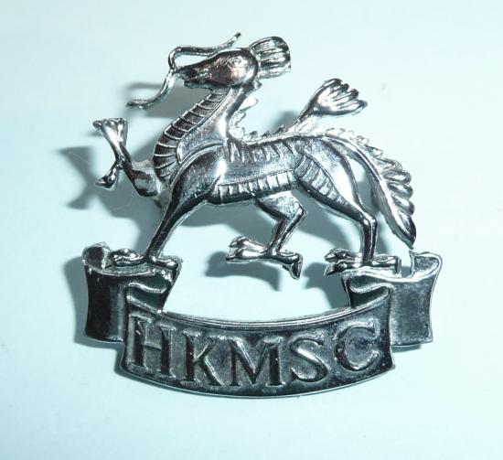 HKMSC Hong Kong Military Service Corps Chrome Cap Badge