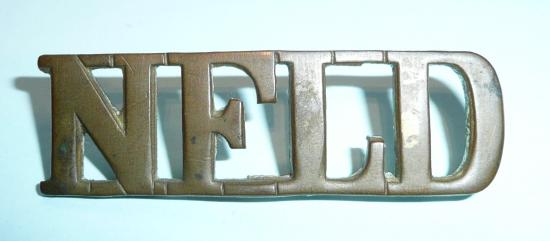 WW1 NFLD Newfoundland Regiment Large Brass Shoulder Title