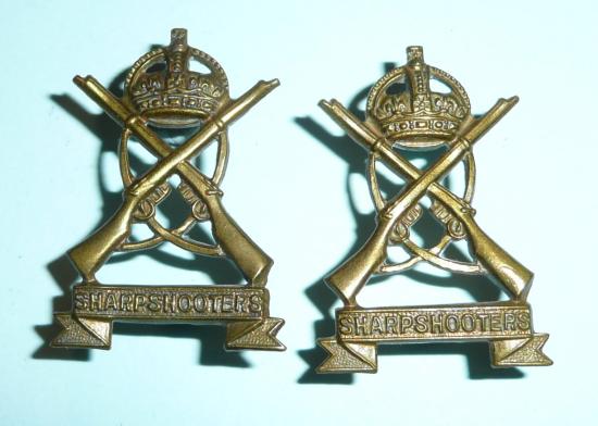 3rd and 3rd/4th County of London Yeomanry (Sharpshooters) Collar Badges