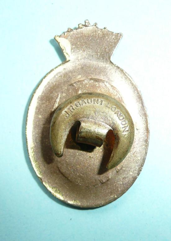 WW2 Inspectorate of Naval Ordnance (INO) Gilt Brass & Enamel Buttonhole Lapel Pin Brooch Badge