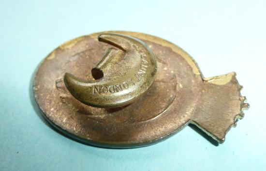WW2 Inspectorate of Naval Ordnance (INO) Gilt Brass & Enamel Buttonhole Lapel Pin Brooch Badge