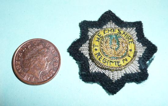 Cheshire Regiment Officers Bullion Embroidered Cloth Beret Badge