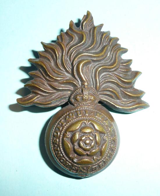Royal Fusiliers (City of London Regiment) Officers Bronze OSD Cap Badge, Kings Crown