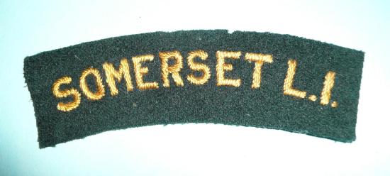 Somerset Light Infantry Woven Cloth Shoulder Title