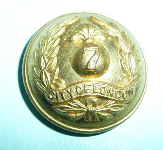 7th City of London Battalion Officers Large Pattern Gilt Button