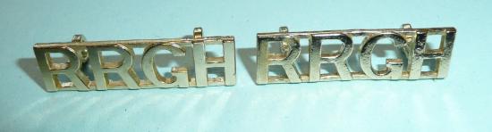 RRGH Royal Regiment of Gloucestershire & Hampshire AA Anodised shoulder titles