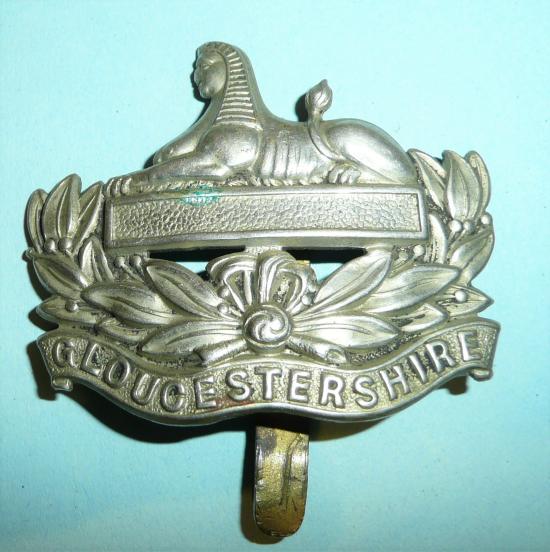 Gloucestershire Regiment Territorials White Metal Cap Badge