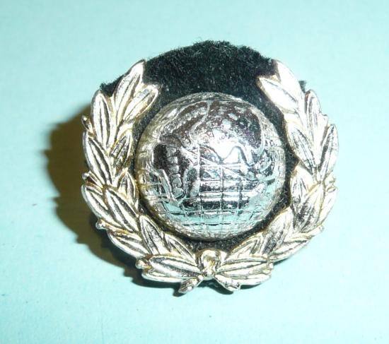 Royal Marines AA Anodised Mess Dress Collar Badge on Black Metal Backing Plate