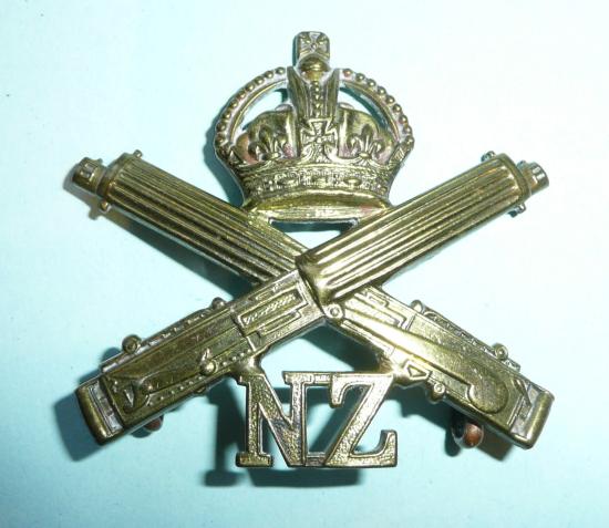 New Zealand Machine Gun Corps (NZMGC) Other Ranks Brass Cap Badge, c1916