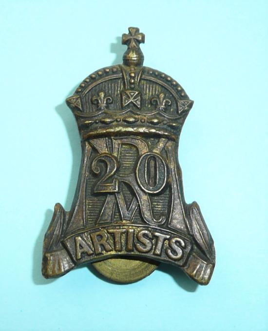 20th Middlesex Rifle Volunteers (Artist Rifles) Blackened Brass Pouch Badge
