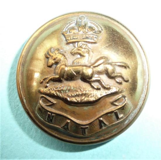 South Africa Natal Carabineers Large Pattern Brass Button