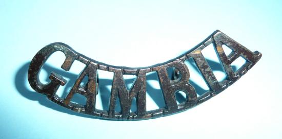 West Africa RWAFF GAMBIA Bronzed Finish Shoulder Title - Dowler