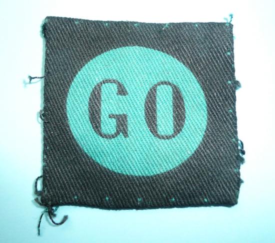 WW2 GO - 8th Armoured Division Printed Cloth Formation Sign Badge