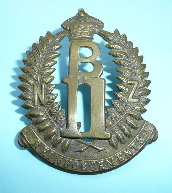 WW1 New Zealand B11 Reinforcements Brass Cap Badge
