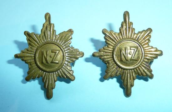 WW1 New Zealand Expeditionary Force - 18th Reinforcements Matched Pair of Brass Collars