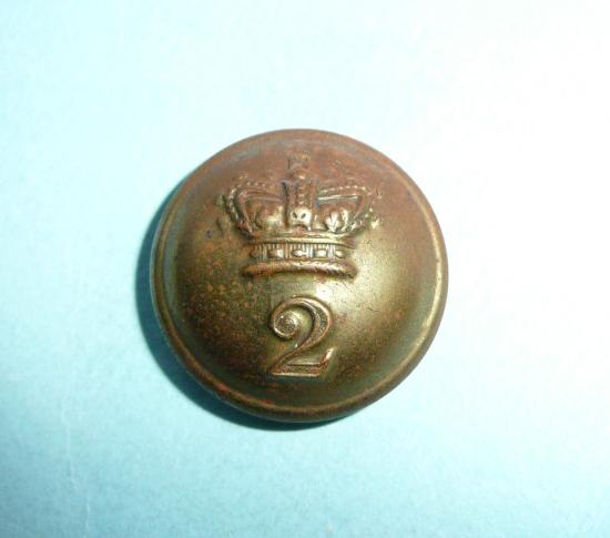 2nd Regiment of Foot (Queens Royal) Medium Pattern Other Ranks Brass Button