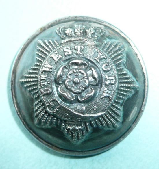 Victorian 5th West York Militia Officers Silver Plated Large Pattern Button