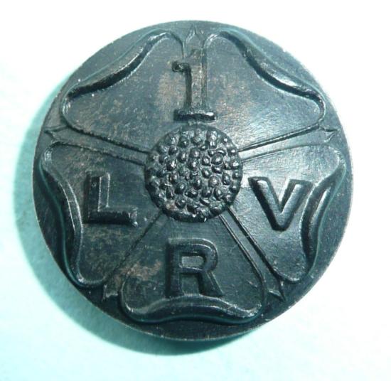 5th Battalion Kings Liverpool Regiment (Territorials) Black Composite Button for Battledress, 1950s