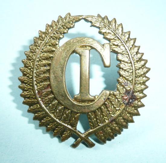 WW1 New Zealand Expeditionary Force - C1 Camp Brass Cap Badge