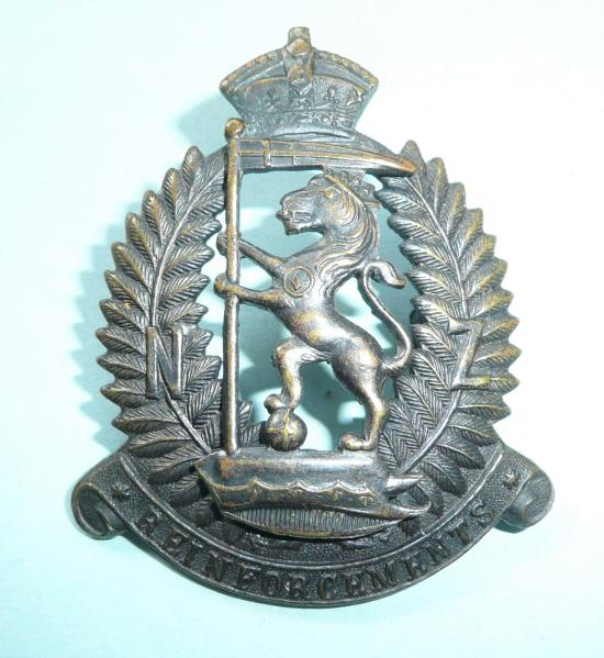 WW1 New Zealand Expeditionary Force Rifle Brigade Bronze Brass Reinforcements Cap Badge