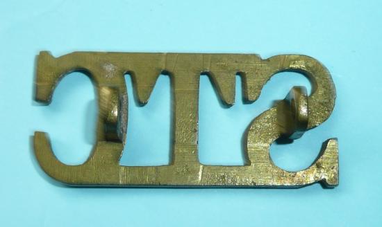 Indian Army STC Supply and Transport Corps Shoulder Title and Large Pattern Brass Button