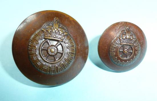 WW2 Ministry of Supply / Government Car Service Large & Medium Pattern Bronze Buttons - Gaunt
