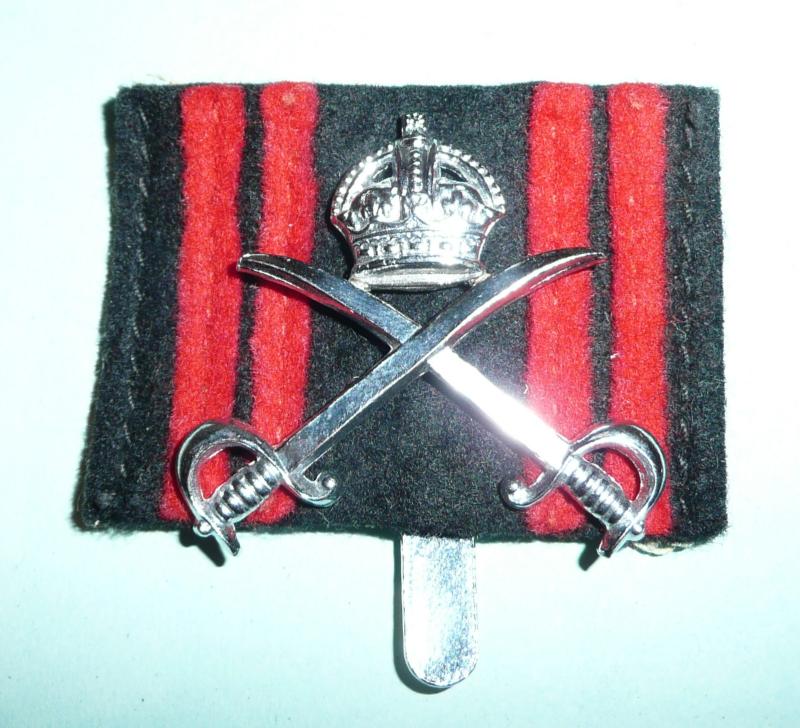 Army Physical Training Corps Chromed Cap Kings Crown Badge  on Original Felt Cloth Backing Badge