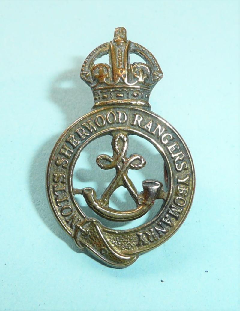 WW2 Sherwood Rangers (Nottinghamshire Yeomanry) Brass Collar Badge