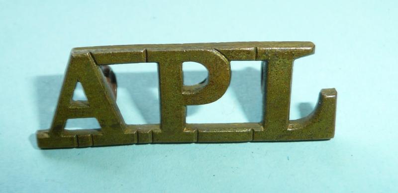APL (Aden Protectorate Levies) Brass Shoulder Title