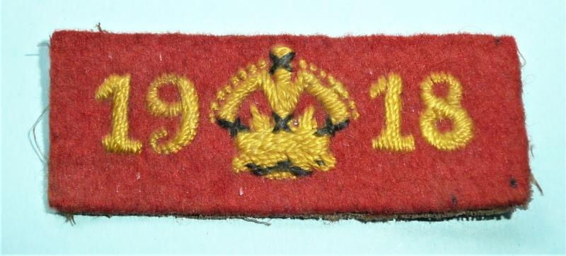 WW1 Home Front - 1918 Dated Boy Scouts War Service Woven Felt Cloth Breast Badge