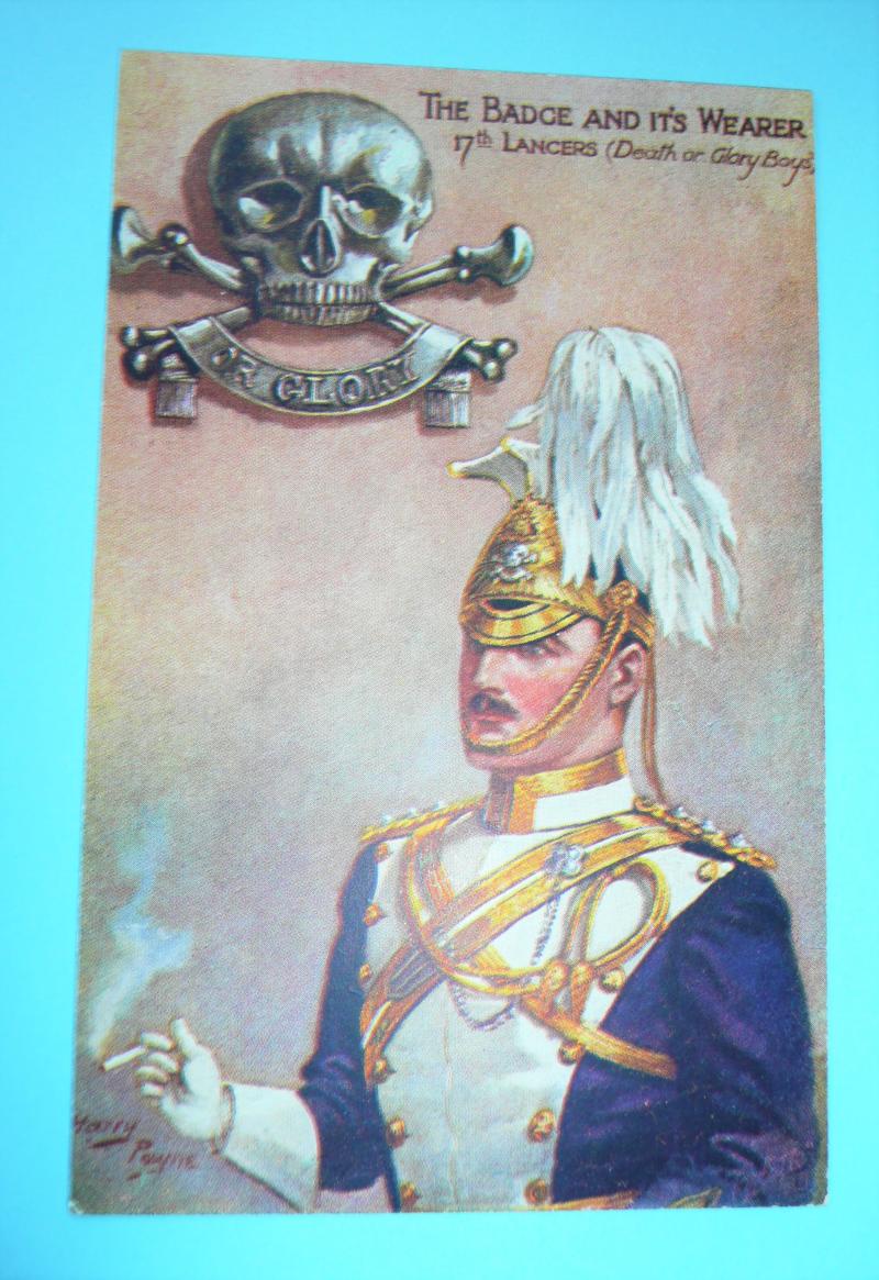 17th Lancers Edwardian Coloured Art Postcard - Tucks Oilette No 8871