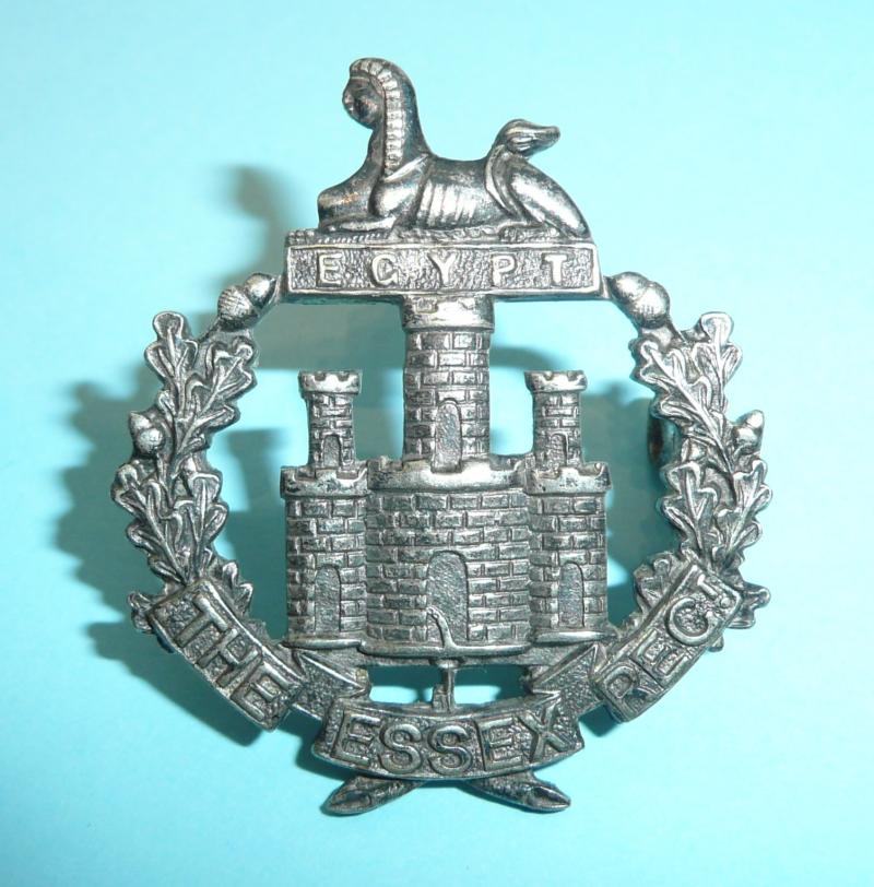 Essex Regiment Officers Silver Plated Cap Badge No 1 Dress