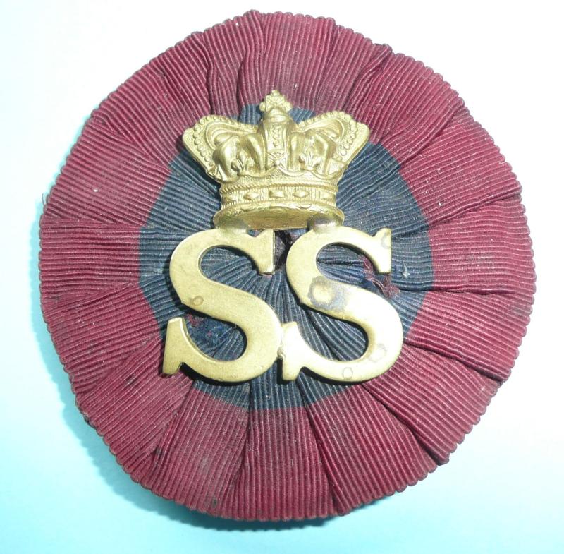Sharpshooters Imperial Yeomanry Boer War Cap Badge & Original Rosette