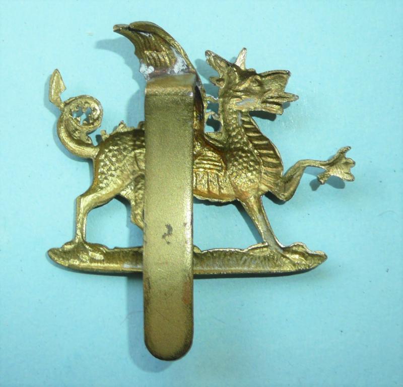 WW1 2nd Battalion (Territorial Force) The Monmouthshire Regiment Brass Cap Badge