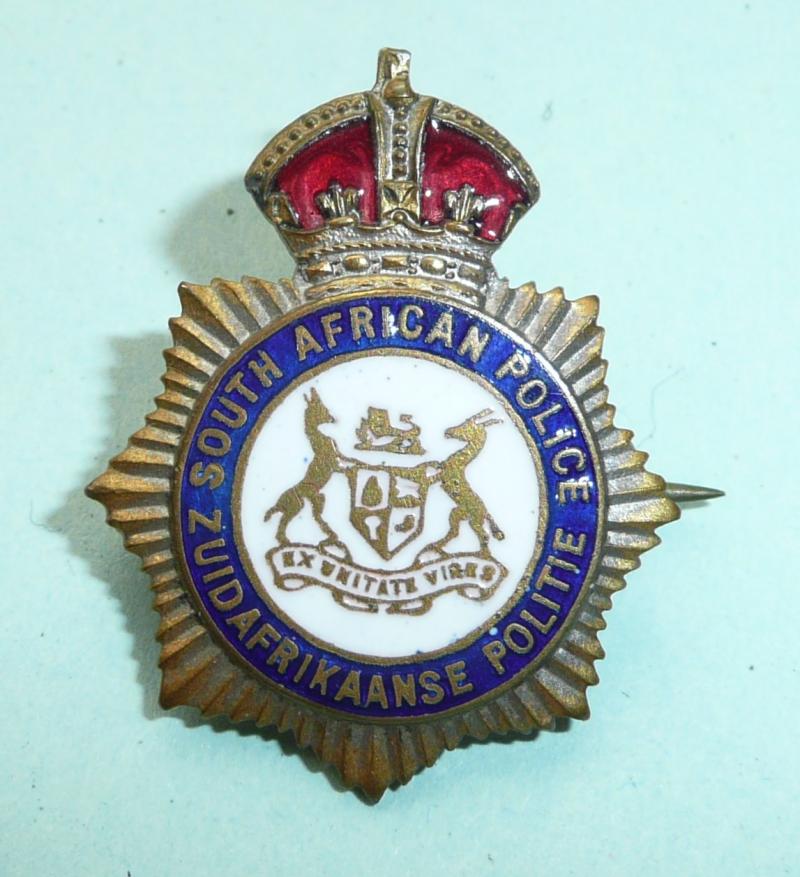 WW2 South African Constabulary Police Mufti Enamel Lapel Badge