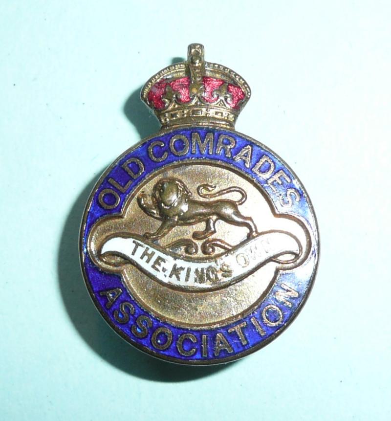 Kings Own Royal Lancaster Regiment Old Comrades Association (OCA) Enamel and Gilt Lapel Buttonhole Badge