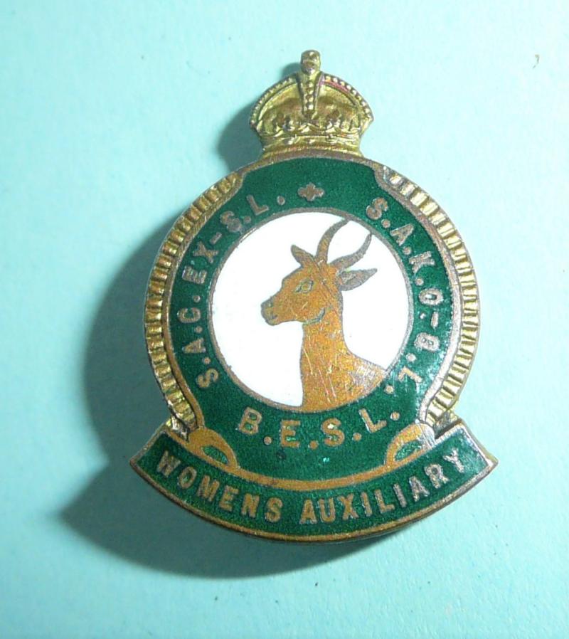 South African British Empire Service League (BESL) Womens Auxiliary Breast Pin Brooch Badge