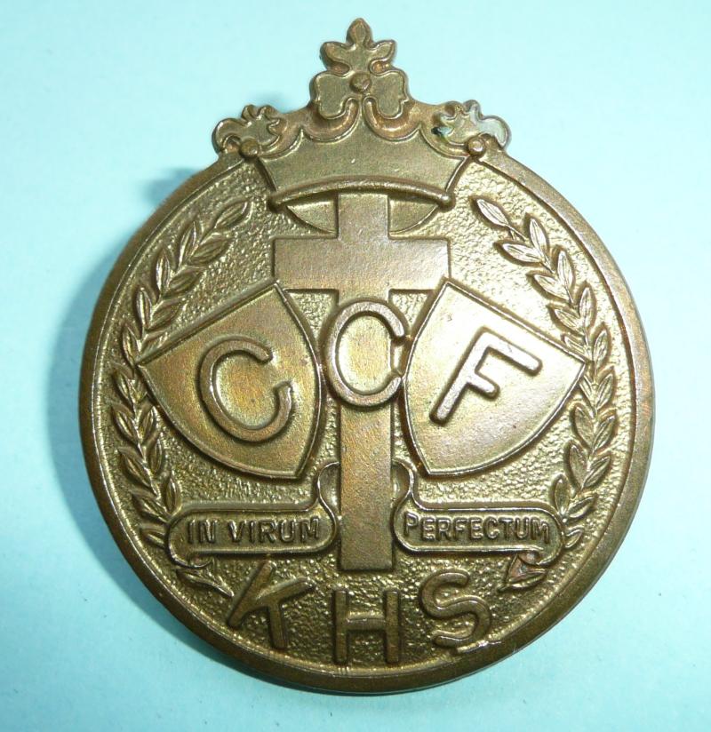 Kingham Hill School (Oxfordshire) CCF Brass Cap Badge